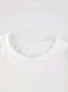 Baskılı Oversize Bisiklet Yaka T-shirt - Beyaz resmi